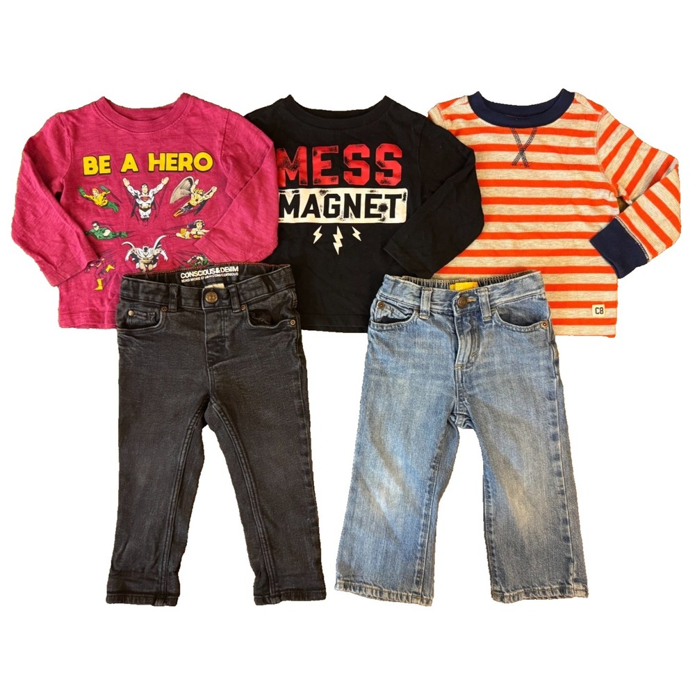 Gap Toddler Boy Fall Clothes 18-24 Months Shirts Pants Jeans Outfits Bundle Hero